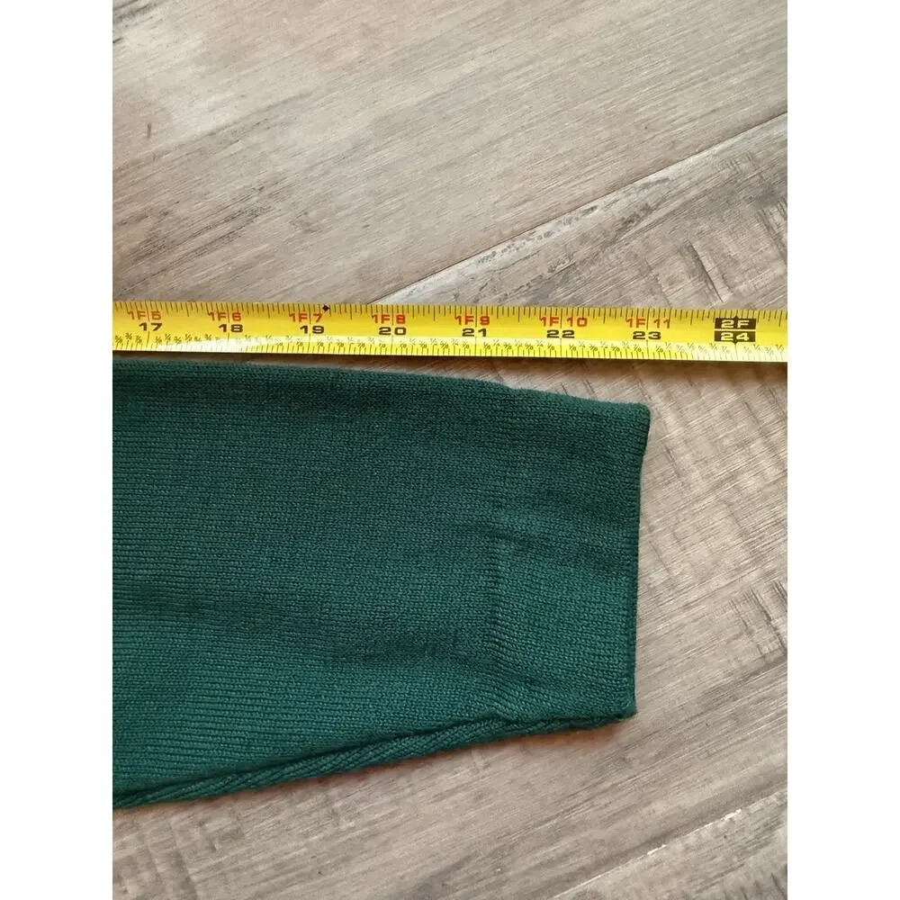 Vintage 1960s 70s Jantzen Green Mock Neck Sweater Men’s M Made USA